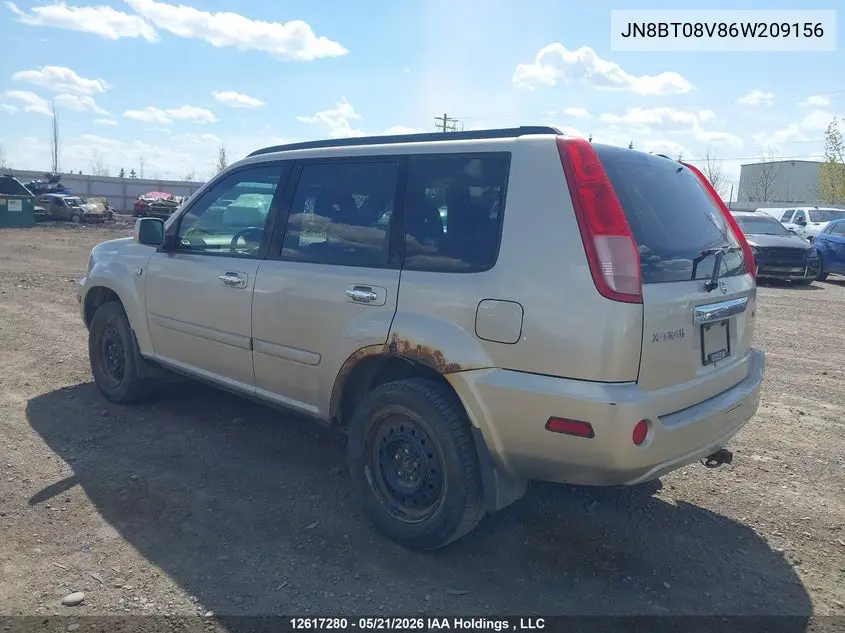 2006 Nissan X-Trail Bonavista Edition/Le/Se/Xe VIN: JN8BT08V86W209156 Lot: 12617280