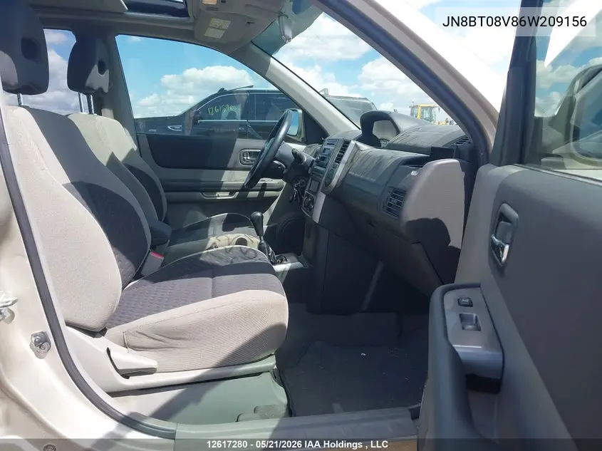 2006 Nissan X-Trail Bonavista Edition/Le/Se/Xe VIN: JN8BT08V86W209156 Lot: 12617280