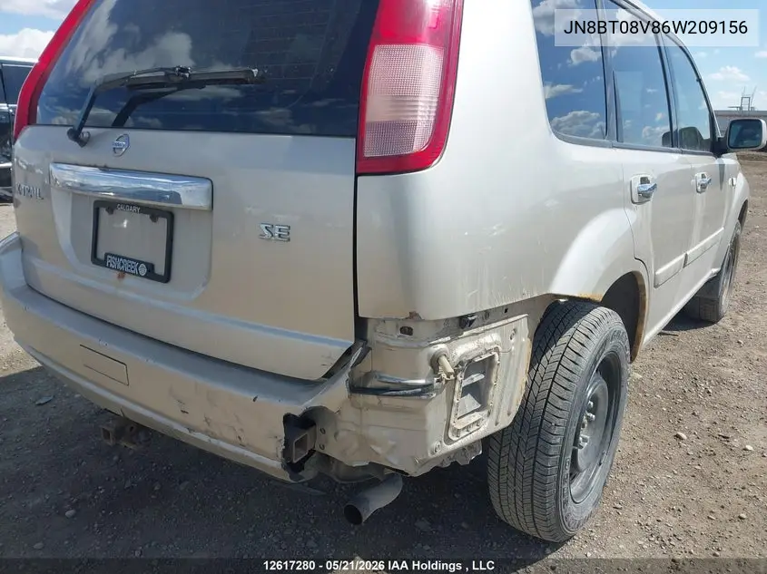 2006 Nissan X-Trail Bonavista Edition/Le/Se/Xe VIN: JN8BT08V86W209156 Lot: 12617280