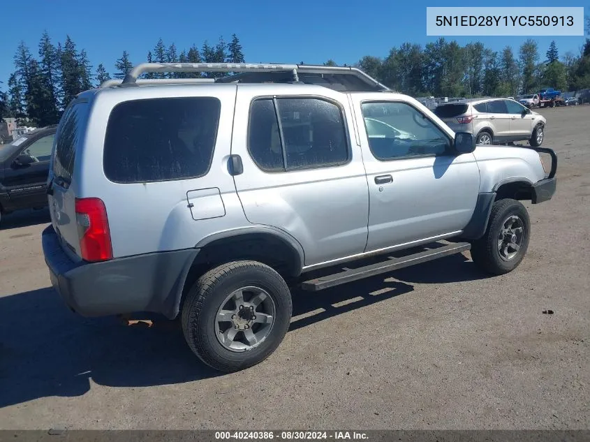 5N1ED28Y1YC550913 2000 Nissan Xterra Se/Xe