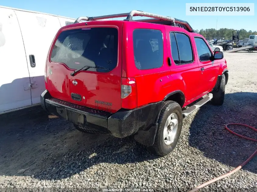 5N1ED28T0YC513906 2000 Nissan Xterra Se/Xe