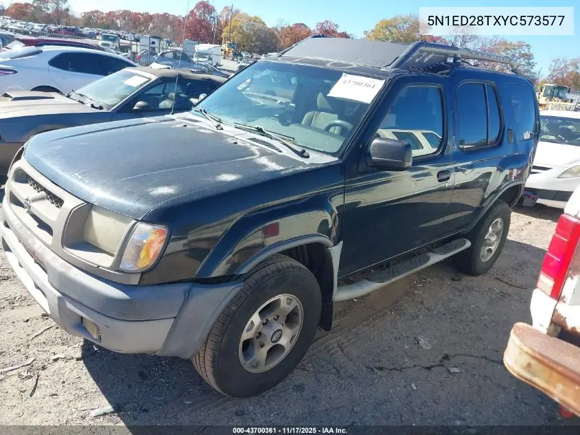 5N1ED28TXYC573577 2000 Nissan Xterra Se/Xe