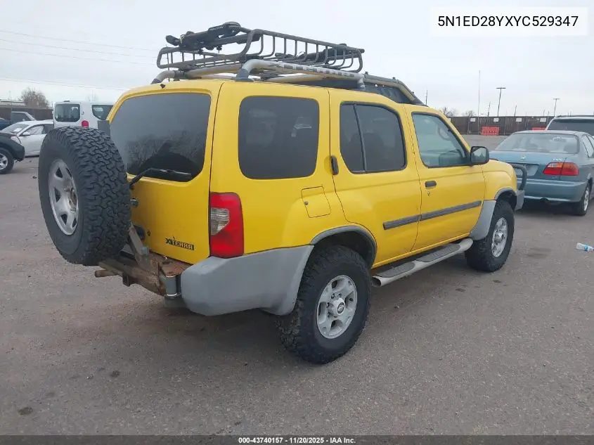 5N1ED28YXYC529347 2000 Nissan Xterra Se/Xe