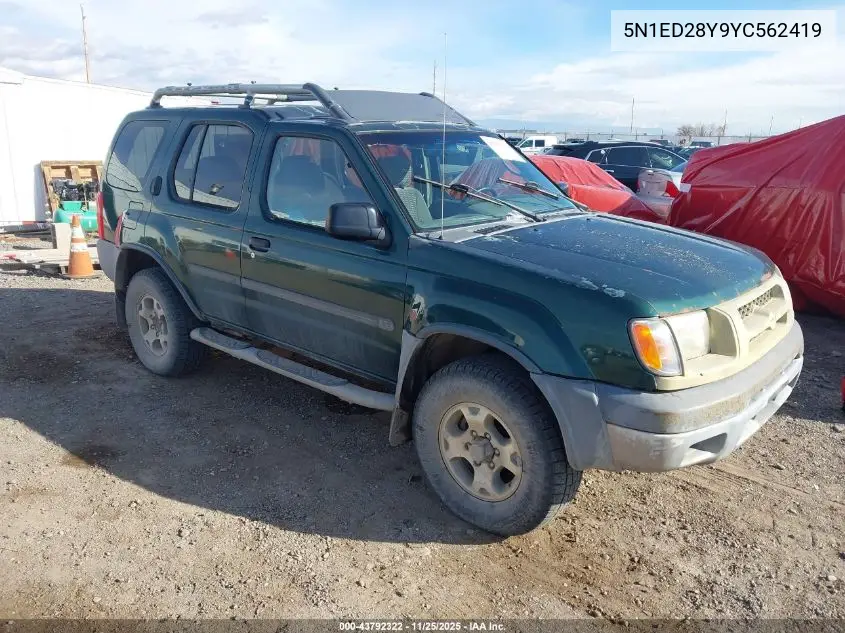 5N1ED28Y9YC562419 2000 Nissan Xterra Se/Xe