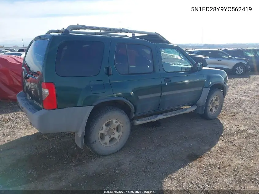 5N1ED28Y9YC562419 2000 Nissan Xterra Se/Xe