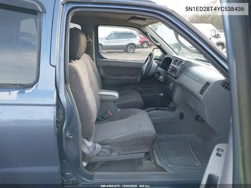 5N1ED28T4YC538436 2000 Nissan Xterra Se/Xe