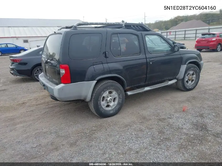 5N1ED28T2YC604160 2000 Nissan Xterra Se/Xe