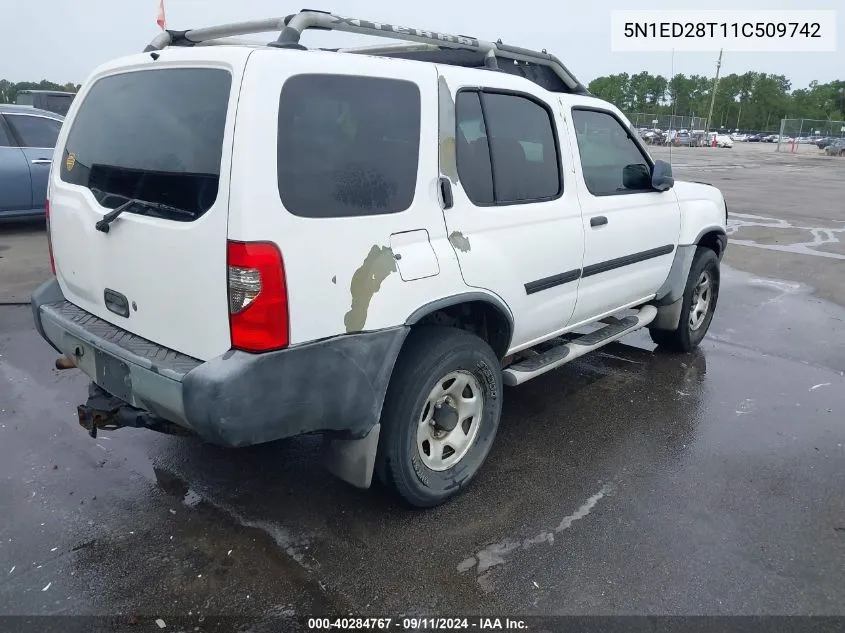 5N1ED28T11C509742 2001 Nissan Xterra Xe-V6