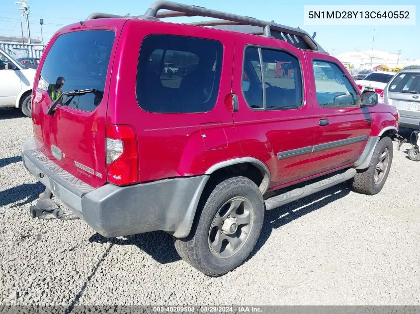 5N1MD28Y13C640552 2003 Nissan Xterra Se S/C