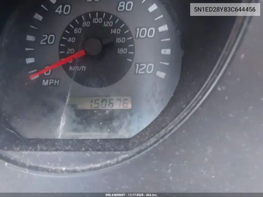 5N1ED28Y83C644456 2003 Nissan Xterra Xe