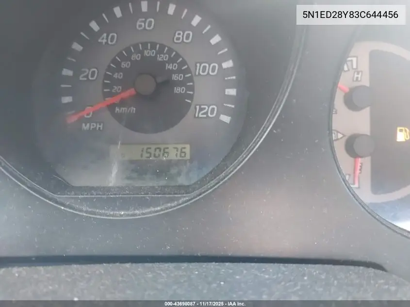 5N1ED28Y83C644456 2003 Nissan Xterra Xe