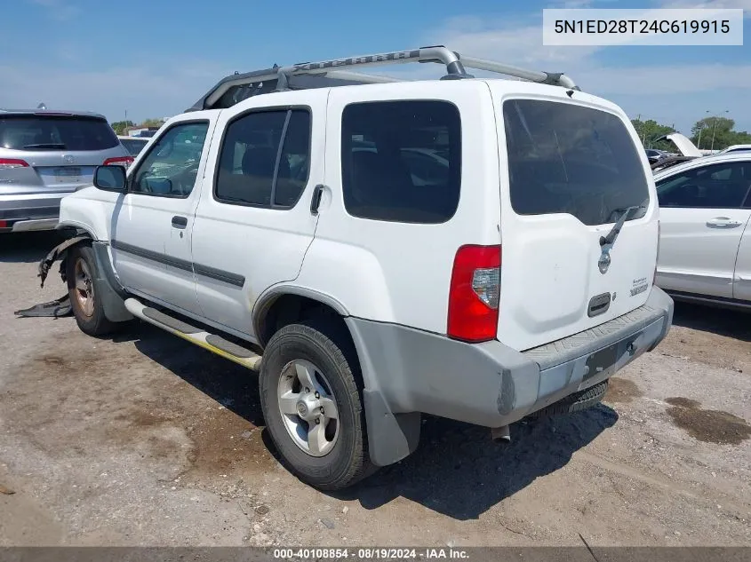 5N1ED28T24C619915 2004 Nissan Xterra Xe