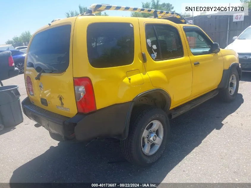 5N1ED28Y24C617870 2004 Nissan Xterra Xe