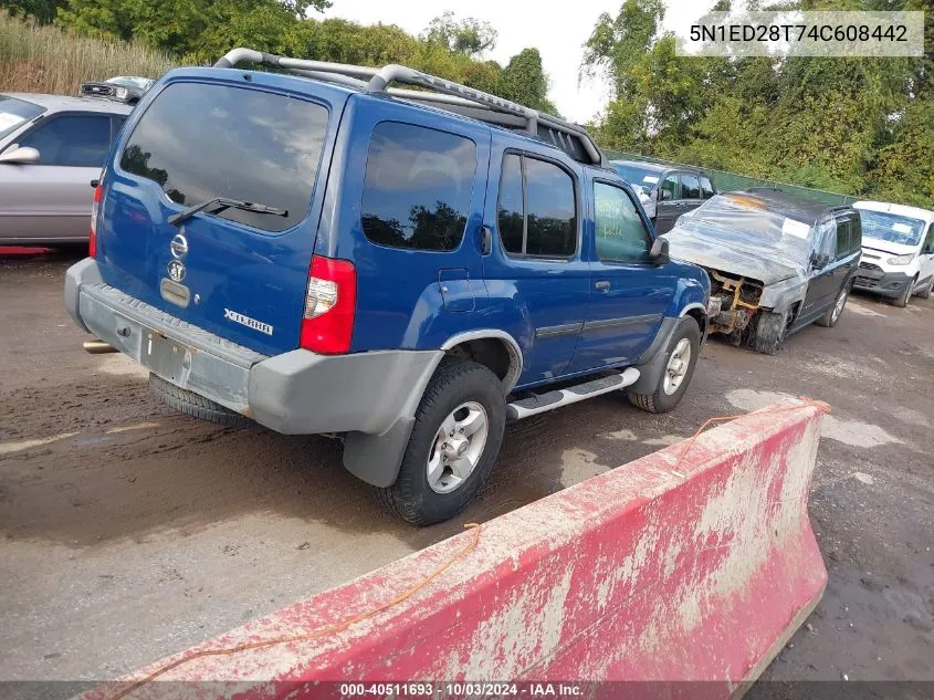 5N1ED28T74C608442 2004 Nissan Xterra Xe