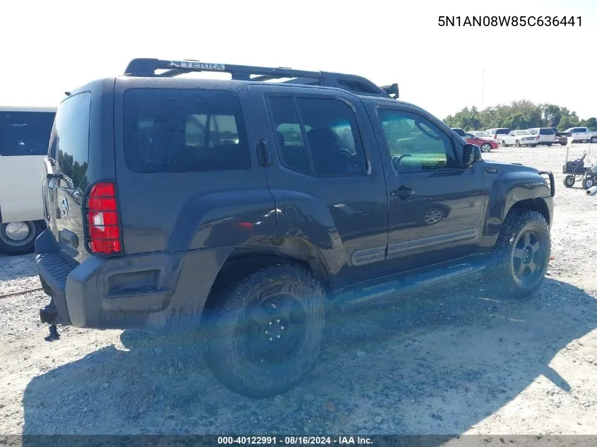 5N1AN08W85C636441 2005 Nissan Xterra S