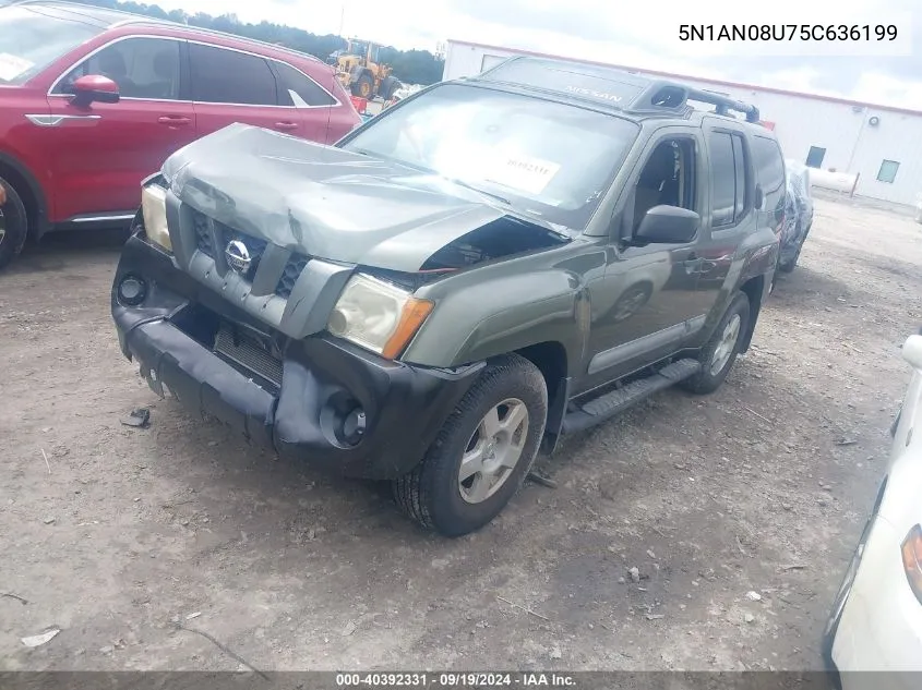 5N1AN08U75C636199 2005 Nissan Xterra S