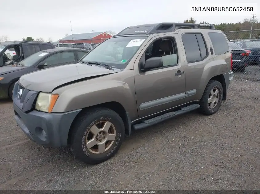 5N1AN08U85C652458 2005 Nissan Xterra S