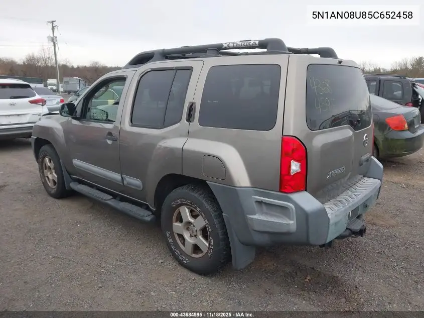 5N1AN08U85C652458 2005 Nissan Xterra S