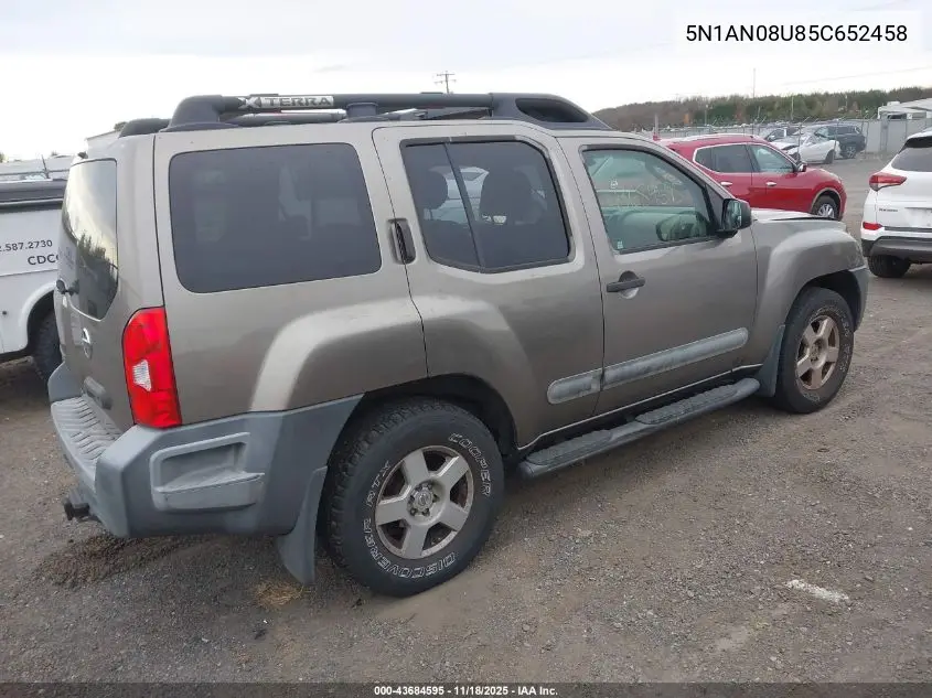 5N1AN08U85C652458 2005 Nissan Xterra S