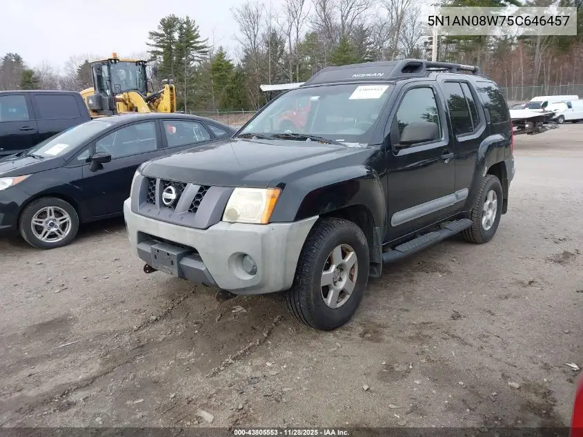 5N1AN08W75C646457 2005 Nissan Xterra S
