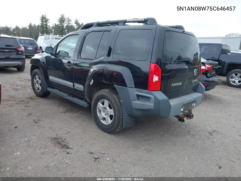 5N1AN08W75C646457 2005 Nissan Xterra S