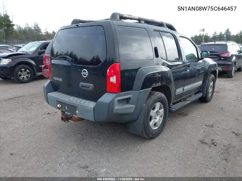 5N1AN08W75C646457 2005 Nissan Xterra S