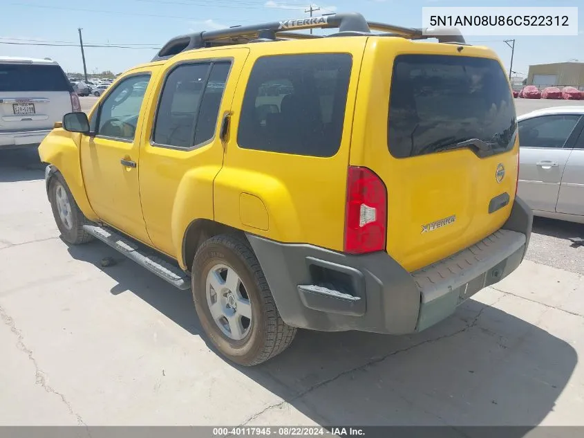 5N1AN08U86C522312 2006 Nissan Xterra S