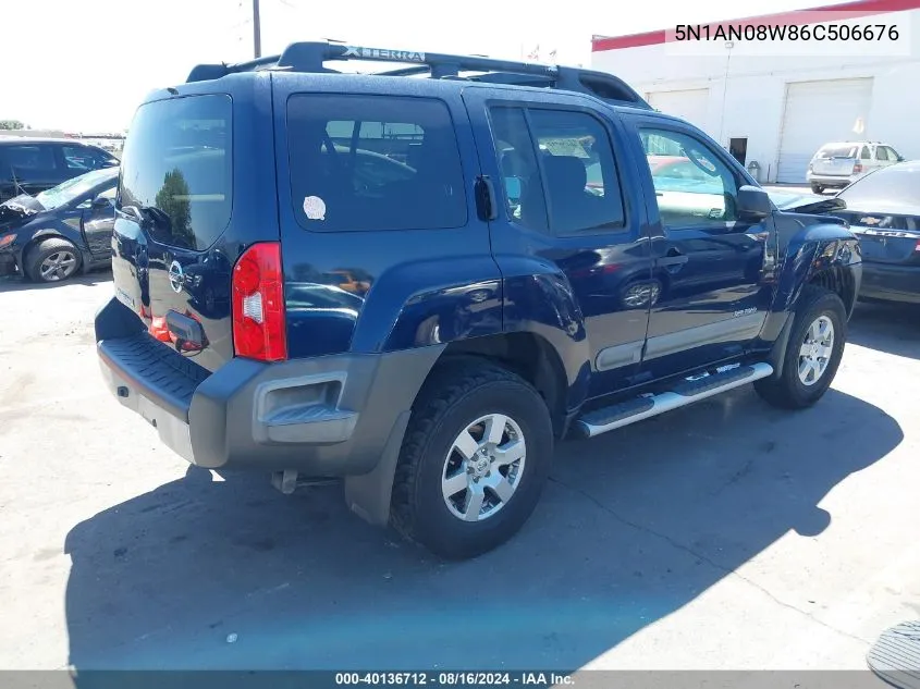 5N1AN08W86C506676 2006 Nissan Xterra Off Road