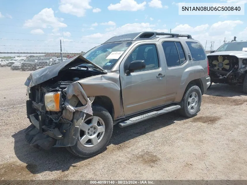 5N1AN08U06C500840 2006 Nissan Xterra S