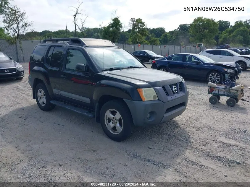 5N1AN08W26C534750 2006 Nissan Xterra Se