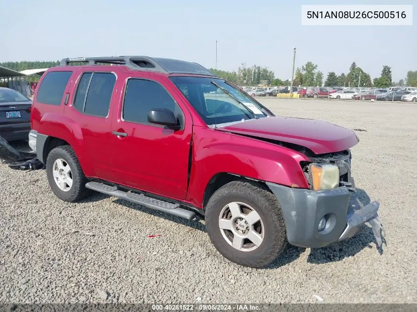 5N1AN08U26C500516 2006 Nissan Xterra S