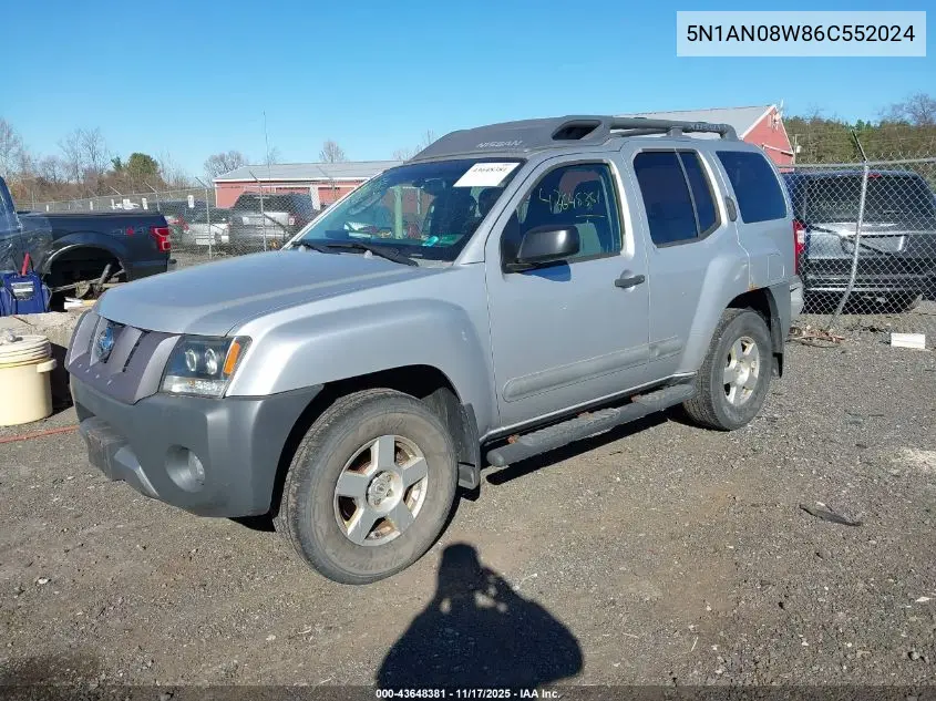 5N1AN08W86C552024 2006 Nissan Xterra S
