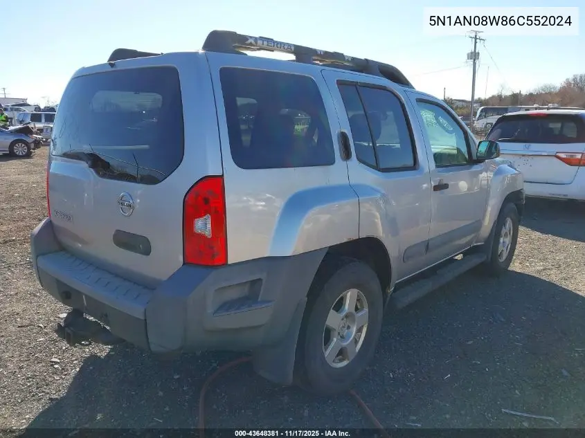 5N1AN08W86C552024 2006 Nissan Xterra S