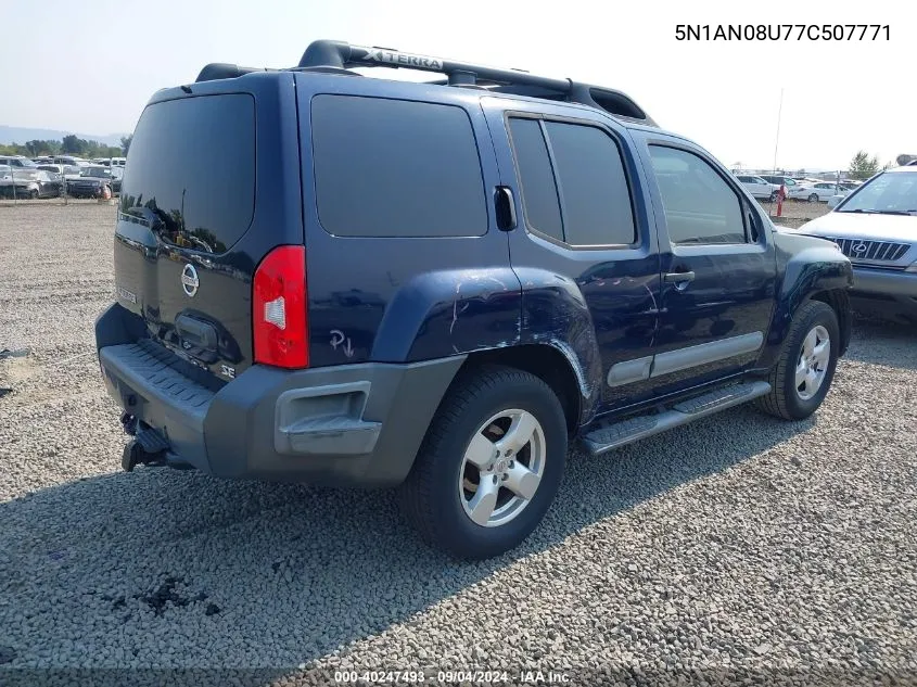 5N1AN08U77C507771 2007 Nissan Xterra Se