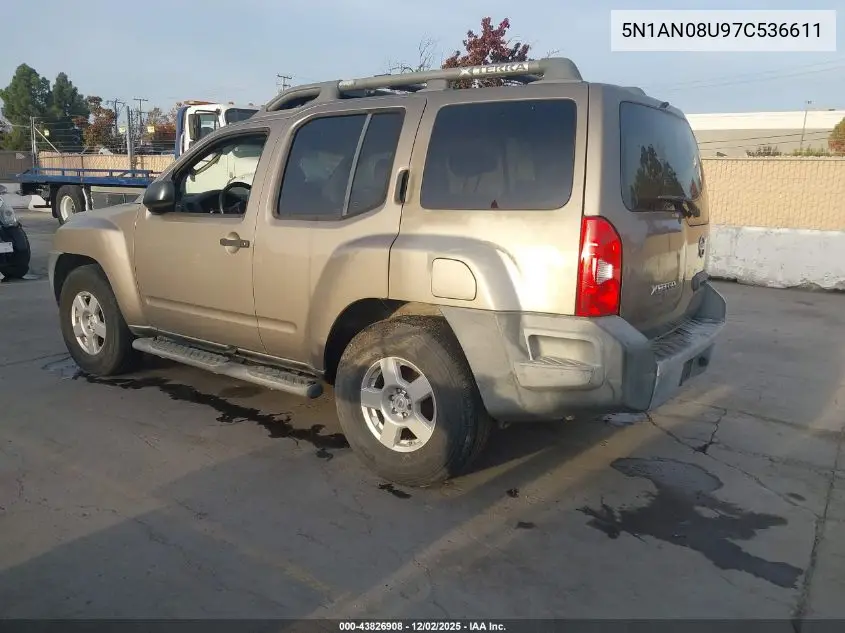 5N1AN08U97C536611 2007 Nissan Xterra S