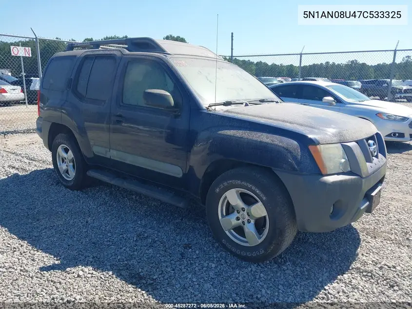 2007 Nissan Xterra Se VIN: 5N1AN08U47C533325 Lot: 45287272
