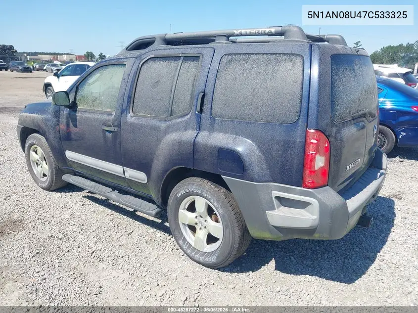 2007 Nissan Xterra Se VIN: 5N1AN08U47C533325 Lot: 45287272