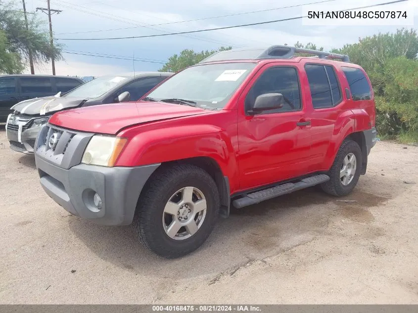 5N1AN08U48C507874 2008 Nissan Xterra S