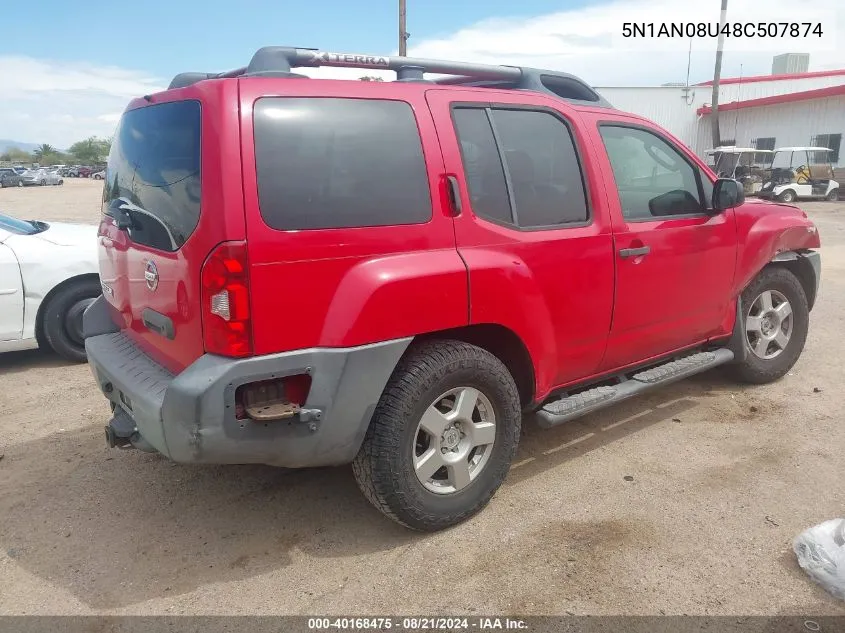 5N1AN08U48C507874 2008 Nissan Xterra S