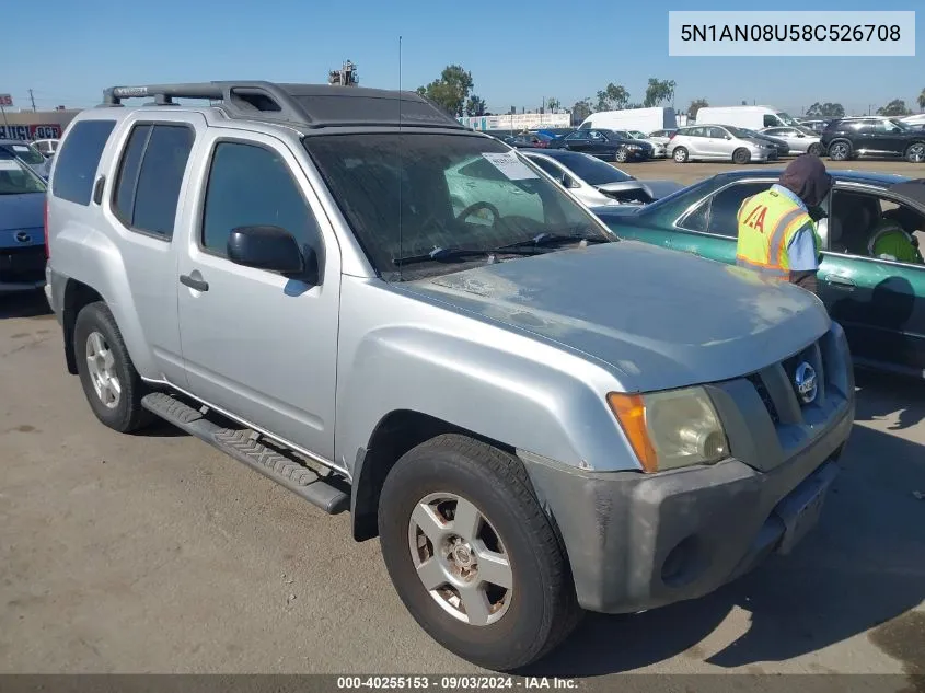 5N1AN08U58C526708 2008 Nissan Xterra S