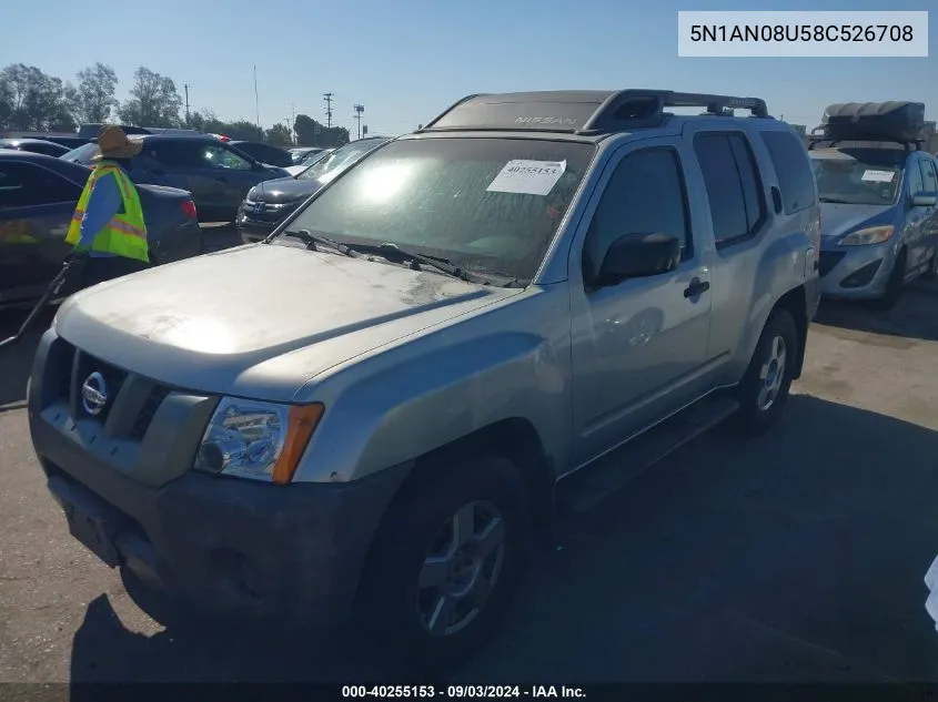 5N1AN08U58C526708 2008 Nissan Xterra S