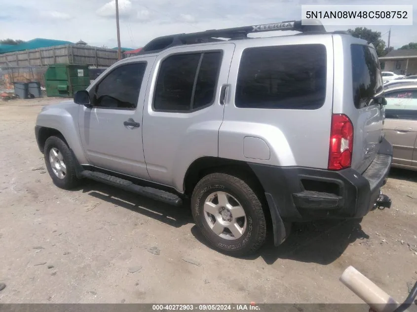 5N1AN08W48C508752 2008 Nissan Xterra S