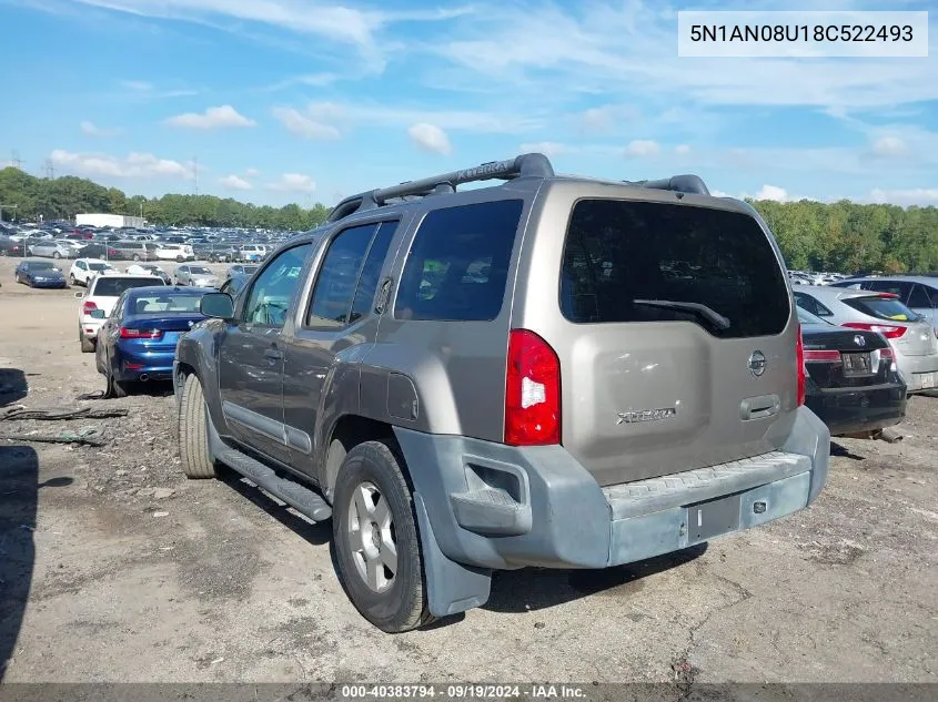 5N1AN08U18C522493 2008 Nissan Xterra S