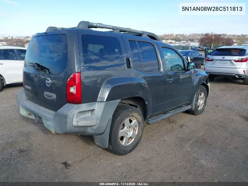 5N1AN08W28C511813 2008 Nissan Xterra S