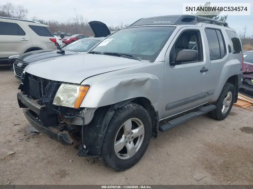 5N1AN08W48C534574 2008 Nissan Xterra Se