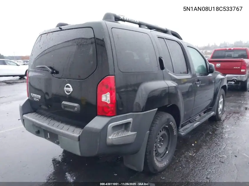 5N1AN08U18C533767 2008 Nissan Xterra S