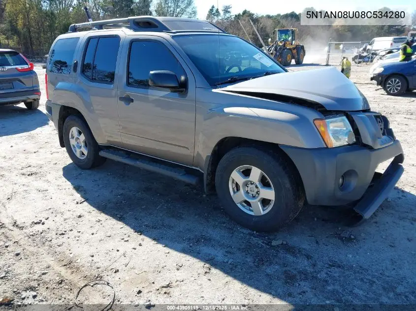 5N1AN08U08C534280 2008 Nissan Xterra S