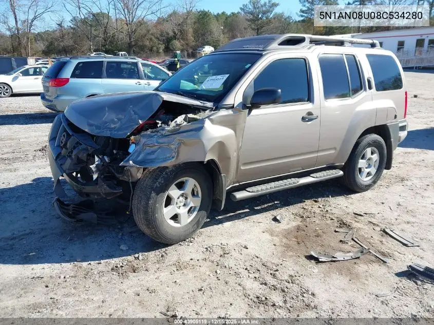 5N1AN08U08C534280 2008 Nissan Xterra S
