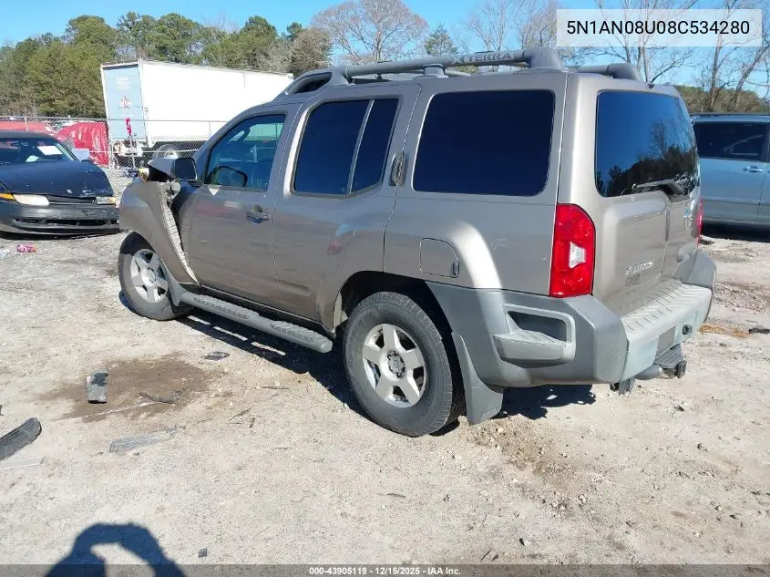 5N1AN08U08C534280 2008 Nissan Xterra S
