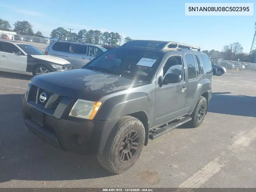 5N1AN08U08C502395 2008 Nissan Xterra S